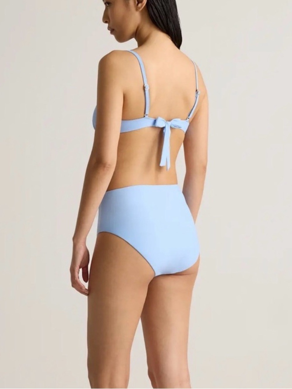Quince Italian Sky Powder Clear Blue Sky Demi Underwire Bikini Top S - Picture 2 of 7